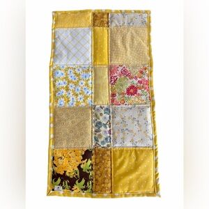 Yellow floral table runner/topper